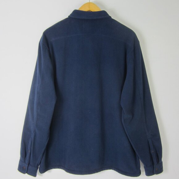Redhead Mens XL Navy Blue Fleece Long Sleeved Button Shirt Soft Shacket Outdoor - Picture 3 of 9